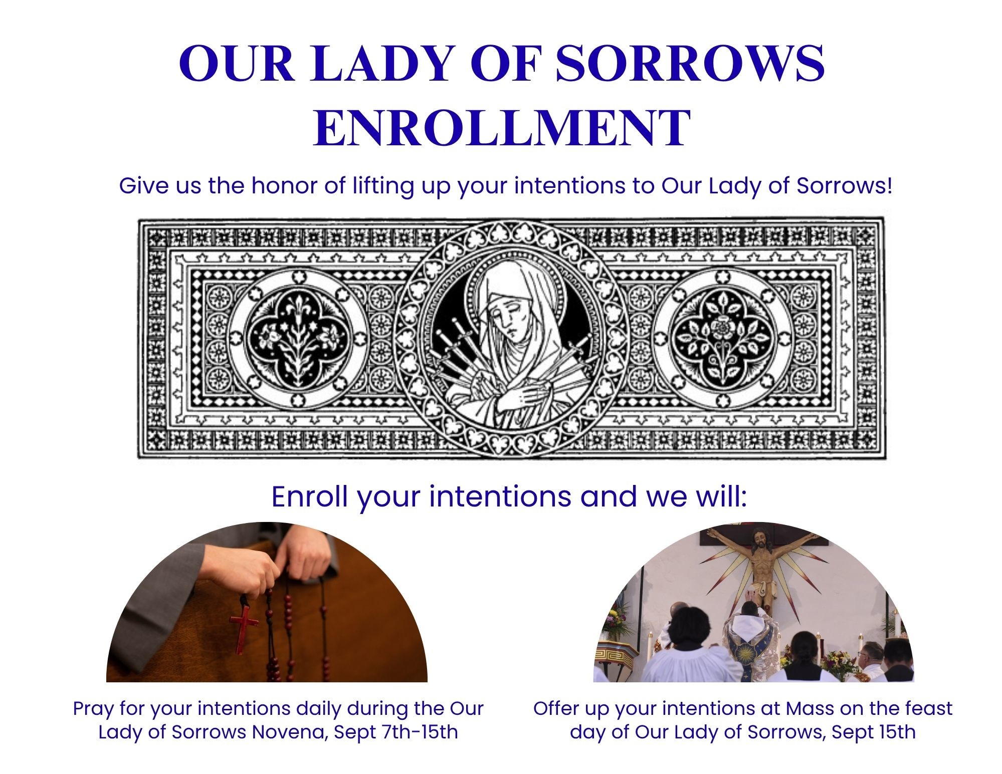 Our Lady Of Sorrows Enrollment