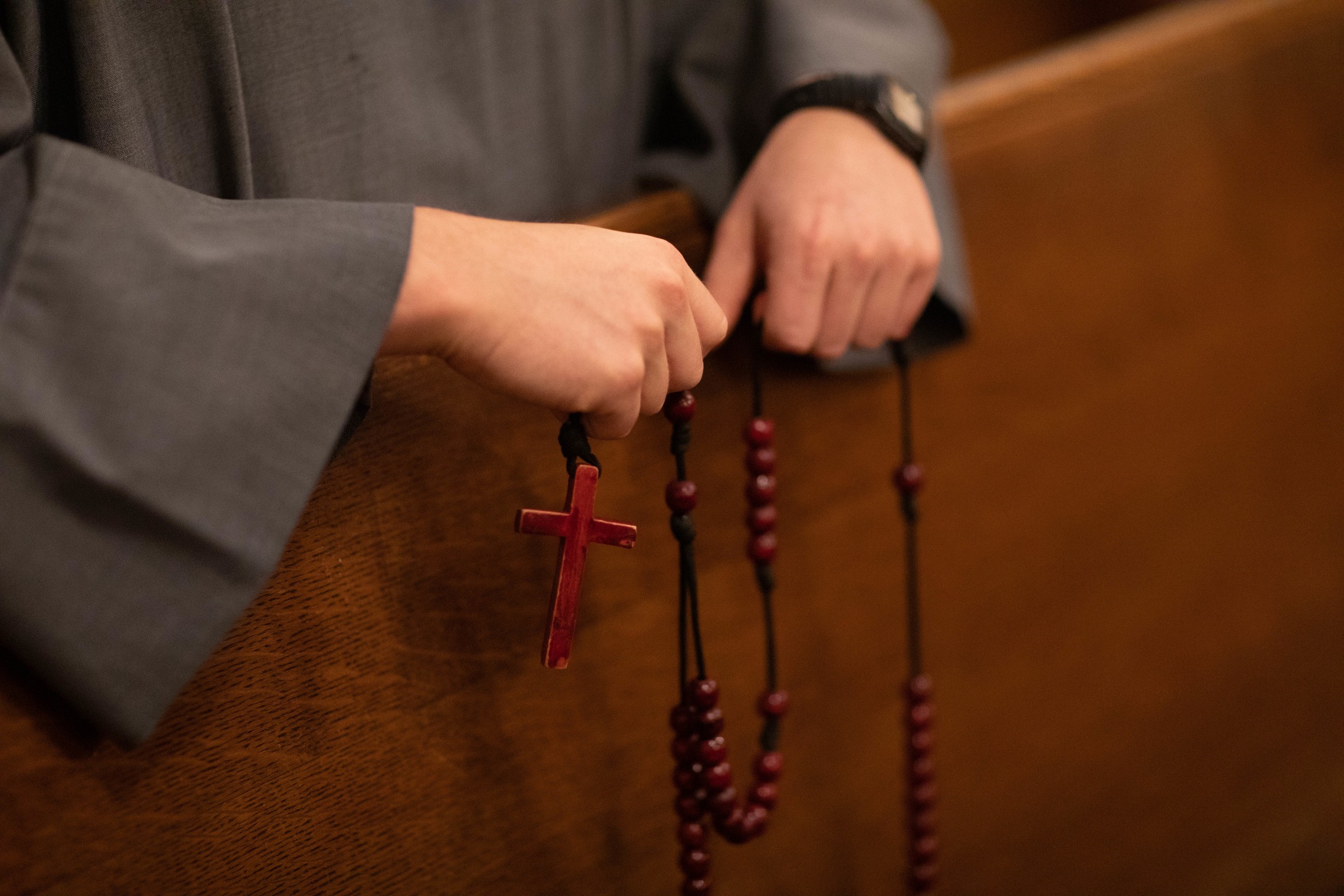 Franciscan Friar Praying Crown