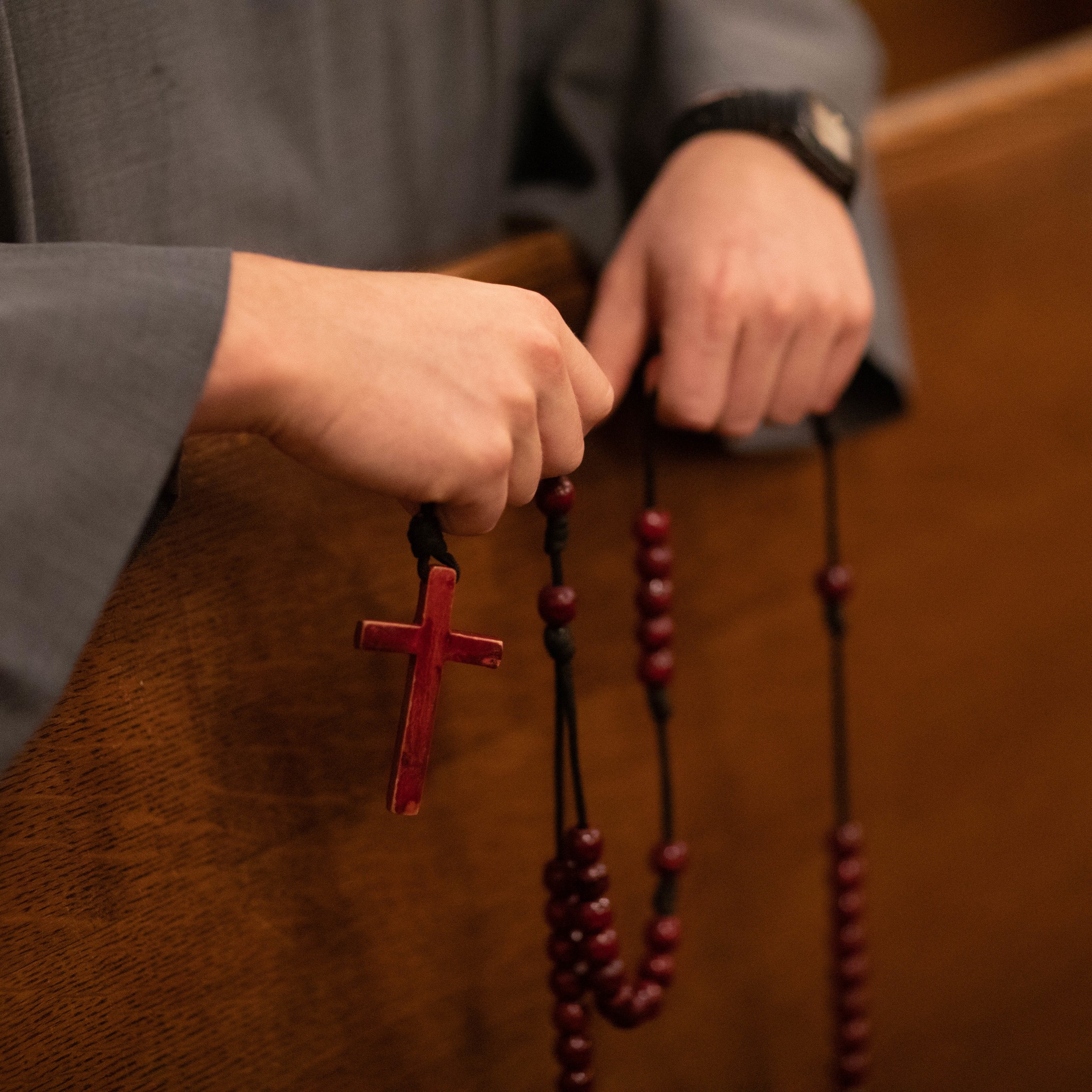 Franciscan Friar Praying Crown